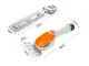 Cordless Grass and Shrub Shears 2-in-1, White/Orange