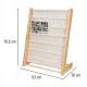 Kids Bookshelf, 76.5 cm, Wood/Fabric, Montessori Style