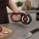 Multifunctional 6-in-1 Knife and Scissors Sharpener, Black/Red