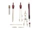 Geometry Set with Compass, 9 Pieces, Burgundy