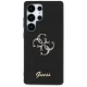 Guess Fixed Glitter Big 4G Metal Logo Case for Samsung Galaxy S25 Ultra, Black