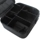 Practical travel cosmetic case with adjustable compartments, black