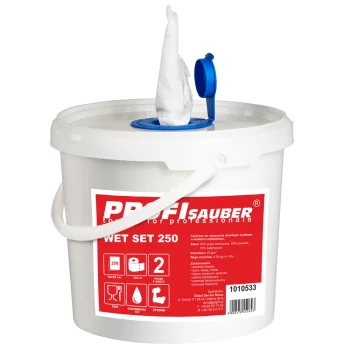 Profi Sauber SET-WET-250 Cloths in Bucket with Dispenser