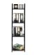 ModernHome Loft Style 4-Tier Bookshelf with Metal Frame, Black