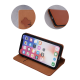 Apple iPhone 16 Pro 6.3\'\' Genuine Leather Wallet Phone Cover, Brown