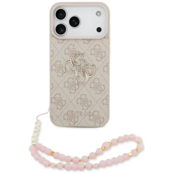 Guess 4G Strap 4G Classic Logo Phone Case Cover iPhone 17 Pro Max - Pink