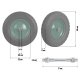 Humberg 4884 Tubeless Wheelbarrow Wheel 4.00-8, Black/Green