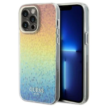Guess iPhone 13 / 13 Pro Case IML Faceted Mirror Disco Iridescent, Multicolor