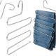 Universal wardrobe trouser hanger for 5 pairs, also for towels and ties