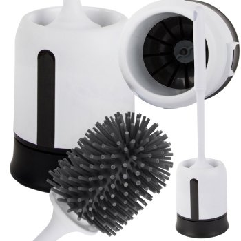 Силиконовая туалетная щетка с подставкой, герметичное дно,...