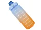 Motivational Water Bottle with Straw and Scale, 2000 ml, Blue/Orange