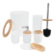 Set of 6 Bathroom Accessories (Brush, Liquid Soap Dispenser, etc.), White