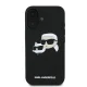 Karl Lagerfeld Silicone Double Heads Print MagSafe Case for iPhone 16, Black