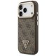 Guess 4G PU Triangle Logo & Stand Camera Magsafe Phone Case Cover iPhone 17 Pro - Brown