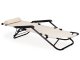 Folding Garden Sun Lounger with Headrest MultiGarden, Beige