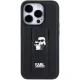 Karl Lagerfeld iPhone 15 Pro Case Gripstand Saffiano Karl&Choupette Pins, Black
