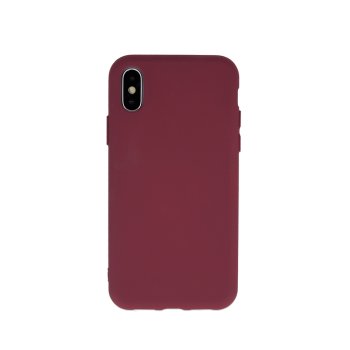 Samsung Galaxy S21 FE 5G (SM-G990B/DS) Matt Silicone Color Case Cover, Burgundy