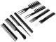 Professional Hairdressing Combs Set with Case, 10 pcs