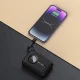 Dudao K14 10000mAh Power Bank with Built-in USB-C & Lightning Cables, Black