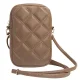 Guess Zip Quilted 4G Phone Bag, Brown
