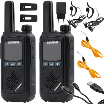 Baofeng BF-T17 PMR Walkie Talkie Set with Flashlight, 2 pcs