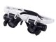Watchmaker Headset Magnifier with LED Light 8x 23x, White-Black