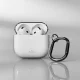 Puro 0.3 Nude Case for AirPods 4 with Carabiner, Transparent