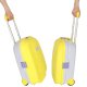 Kids Travel Suitcase on Wheels with LED, Cabin Luggage, Yellow