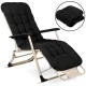 Sofotel Chillwell Folding Garden Sun Lounger with Cushion, Black