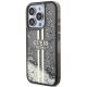 Apple iPhone 15 Pro Max 6.7\'\' Guess Liquid Glitter Gold Stripes Case Cover, Black