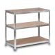 Humberg HR-815 Metal Storage Shelving Unit 222x110x50 cm, Silver