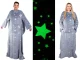 Fleece Sleeve Blanket Glow in the Dark, Grey (190x170cm)