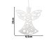 Christmas Tree Ornaments Glitter Angels, 3 pcs, White