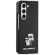 Karl Lagerfeld Samsung Galaxy Z Fold 5 Case Saffiano Karl&Choupette Pin, Black