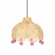 Bamboo Pendant Lamp Octagonal Chandelier E27, Natural