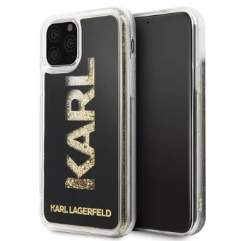 Karl Lagerfeld Glitter Karl Logo dėklas telefonui iPhone 11 Pro 5.8", Black