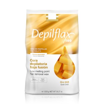 Flexible Hard Wax for Hair Removal Depilflax Oro 5AB 1000 g, gold