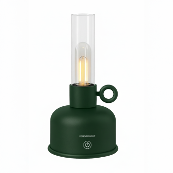Forever Light Vintage LED Lantern FLR-04, Bottle Green