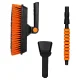 Telescoping Snow Brush and Ice Scraper for Car Windshield, Orange