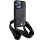 BMW M Edition Carbon Stripe & Strap Case for iPhone 15 Pro, Black