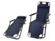 Garden Beach Deck Chair Folding Sunbed with with Headrest, Gray