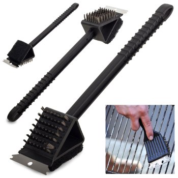 3-in-1 Grill Cleaning Brush, BBQ Scrub