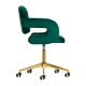 Adjustable Velvet Swivel Chair 4Rico QS-OF213G, Green