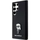 Karl Lagerfeld Samsung Galaxy S24 Ultra Case Silicone Ikonik Metal Pin, Black