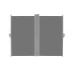 LUARO Retractable Corner Side Awning Patio Privacy Screen 181 x 620 cm, Gray