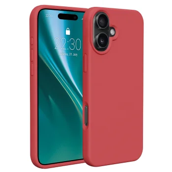 Etteri Silicone Case for iPhone 16 Plus, Raspberry