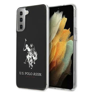 Samsung Galaxy S21 (SM-G991) US Polo Shiny Big Logo Case Cover (USHCS21STPUHRBK), Black
