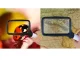 Folding Handheld Magnifier with 5 LED Light 3x, Black/White