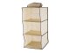 Hanging Closet Organizer with 3 Shelves, 60cm, Beige