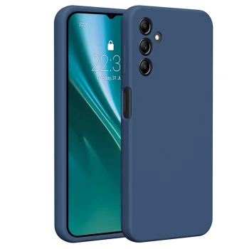 Etteri Silicone Case for Samsung Galaxy A14 / A14 5G, Dark Blue